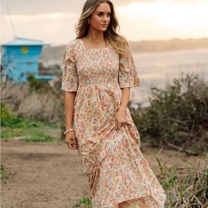 Yellow Floral Maxi Dress